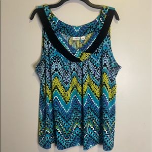 Plus Size Blouse XLarge Sleeveless Bohemian